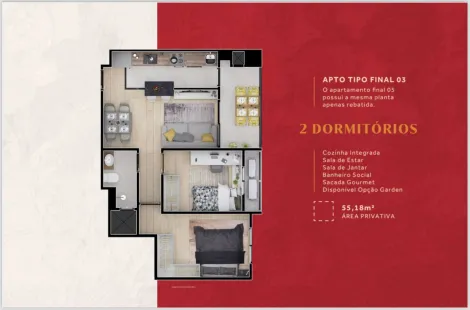 Maringa Zona 08 Apartamento Venda R$480.000,00 2 Dormitorios 1 Vaga 